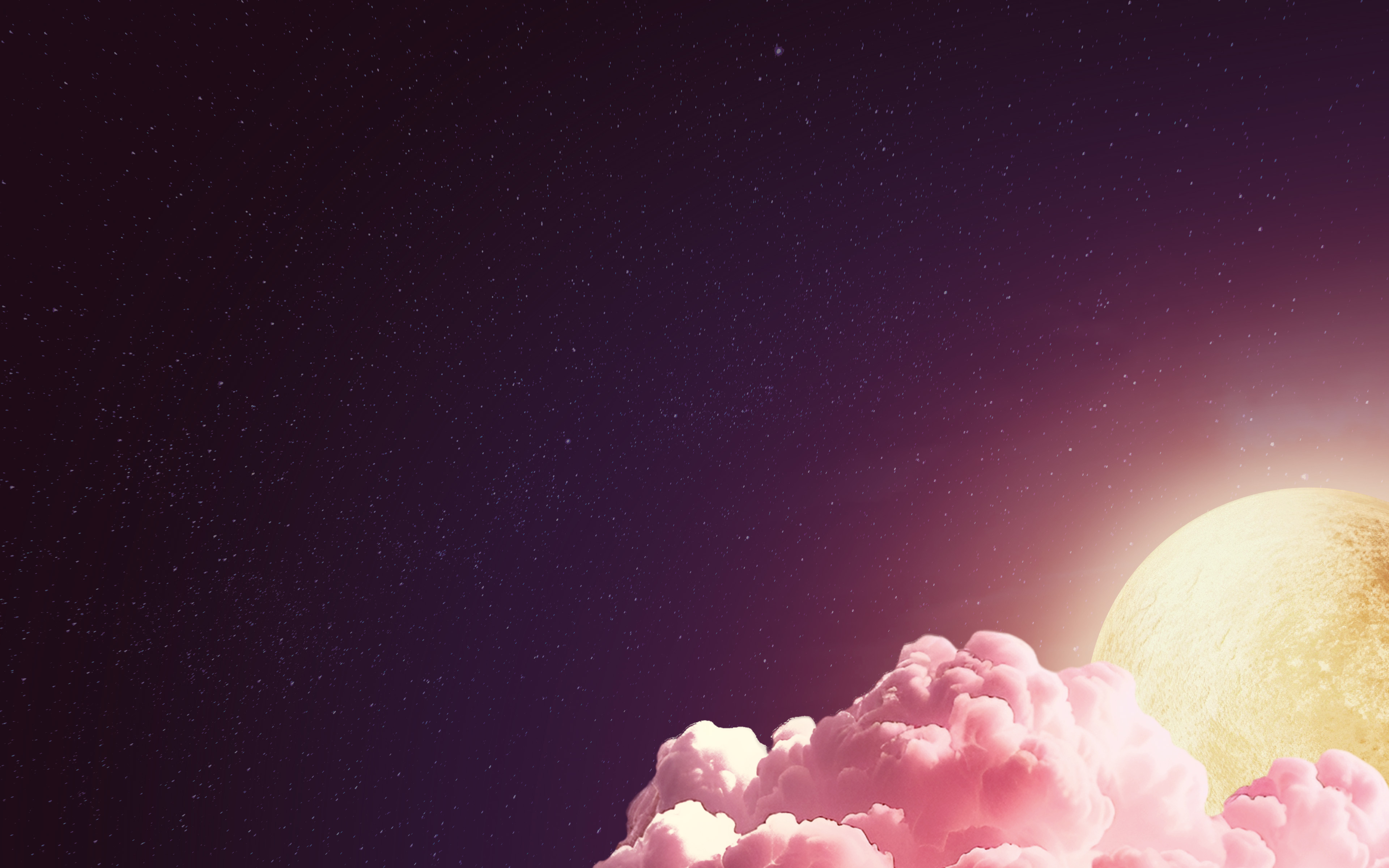 Moon in pink clouds (2)