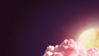 Moon in pink clouds (2)