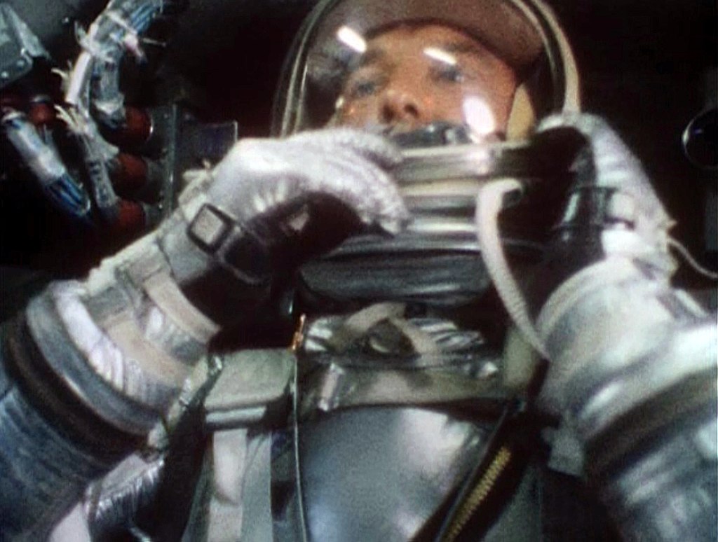 Alan Shepard during his flight aboard the Freedom 7, the first crewed American spaceflight