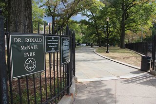 Dr Ronald McNair Park in Brooklyn, New York – one of many public buildings and spaces dedicated to his memory