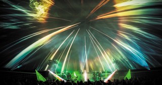 Fulldome content in the planetarium.