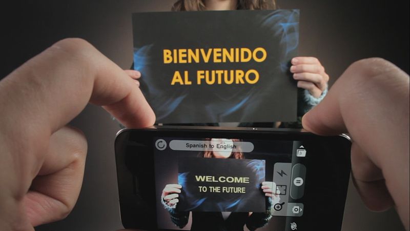 Word Lens Demo showing instant language translation.