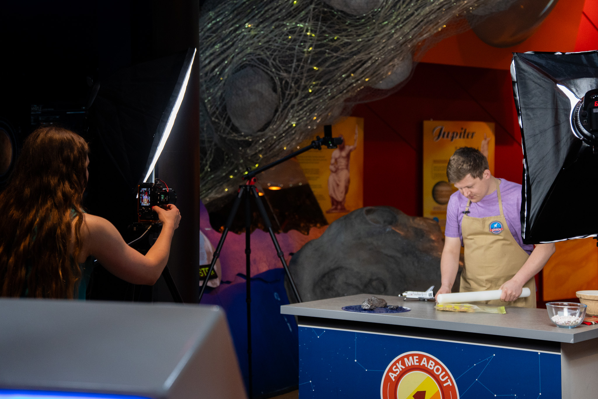 Mission Bake Lucy Filming Josh