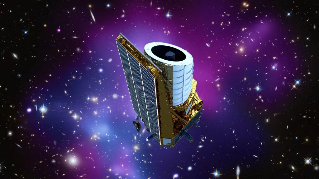 An artist's impression of ESA's Euclid spacecraft.