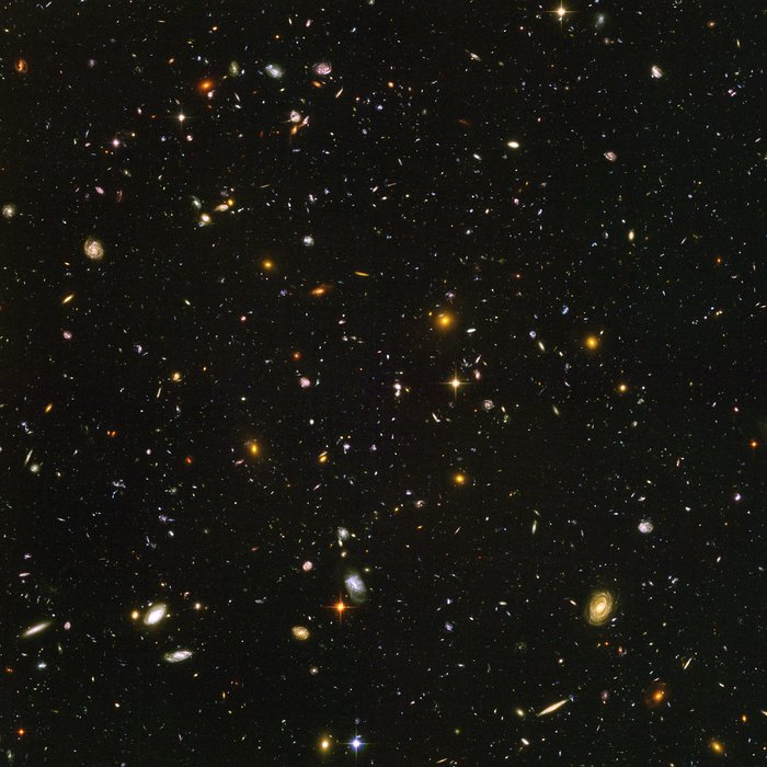 An Ultra Deep Field image taken by the Hubble Space Telescope