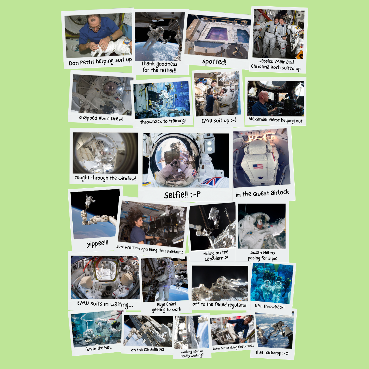 Collage of Spacewalk
