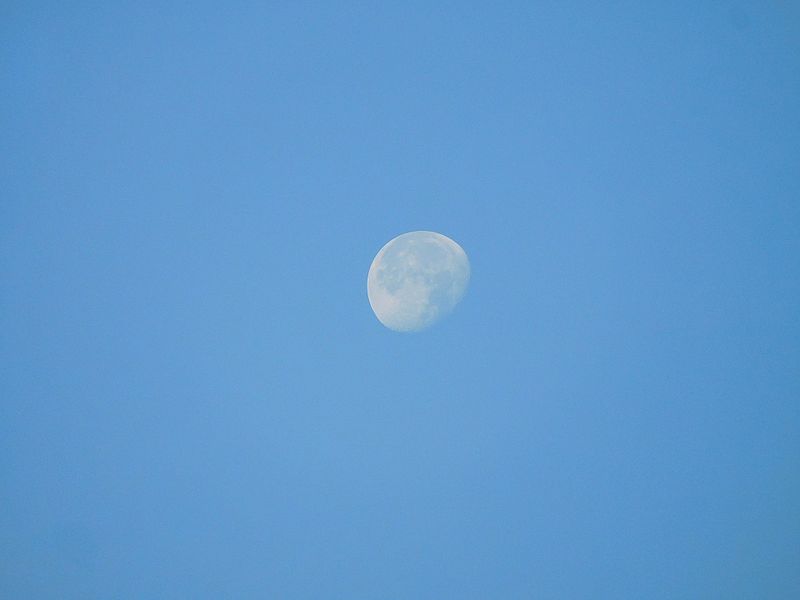 Moon in the daytime.