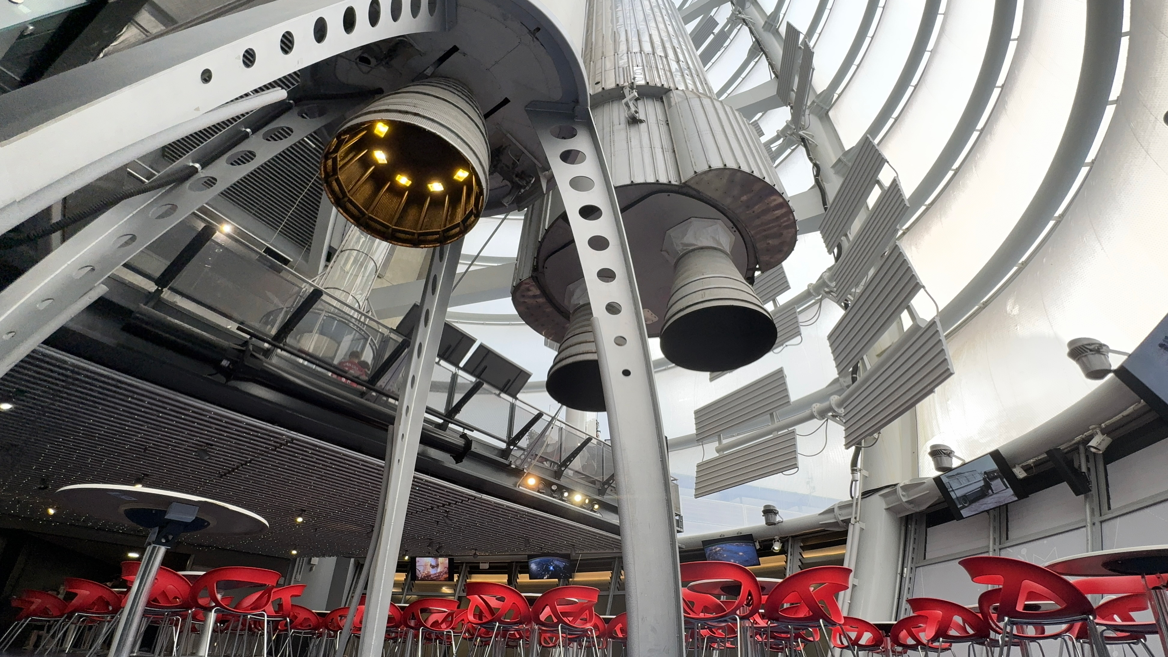 Boosters cafe seating area including the rockets