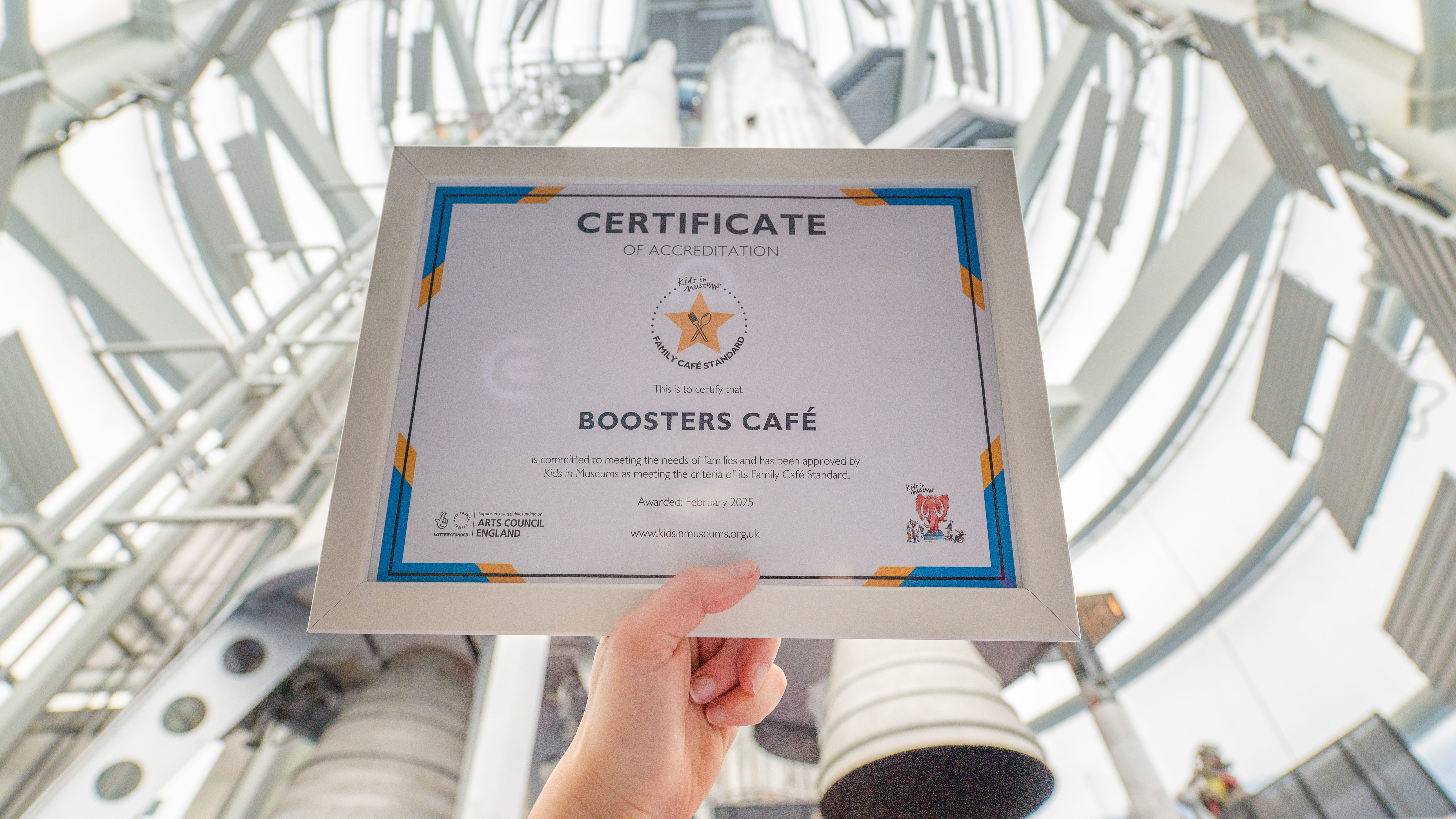 Boosters Kids in Museums certificate