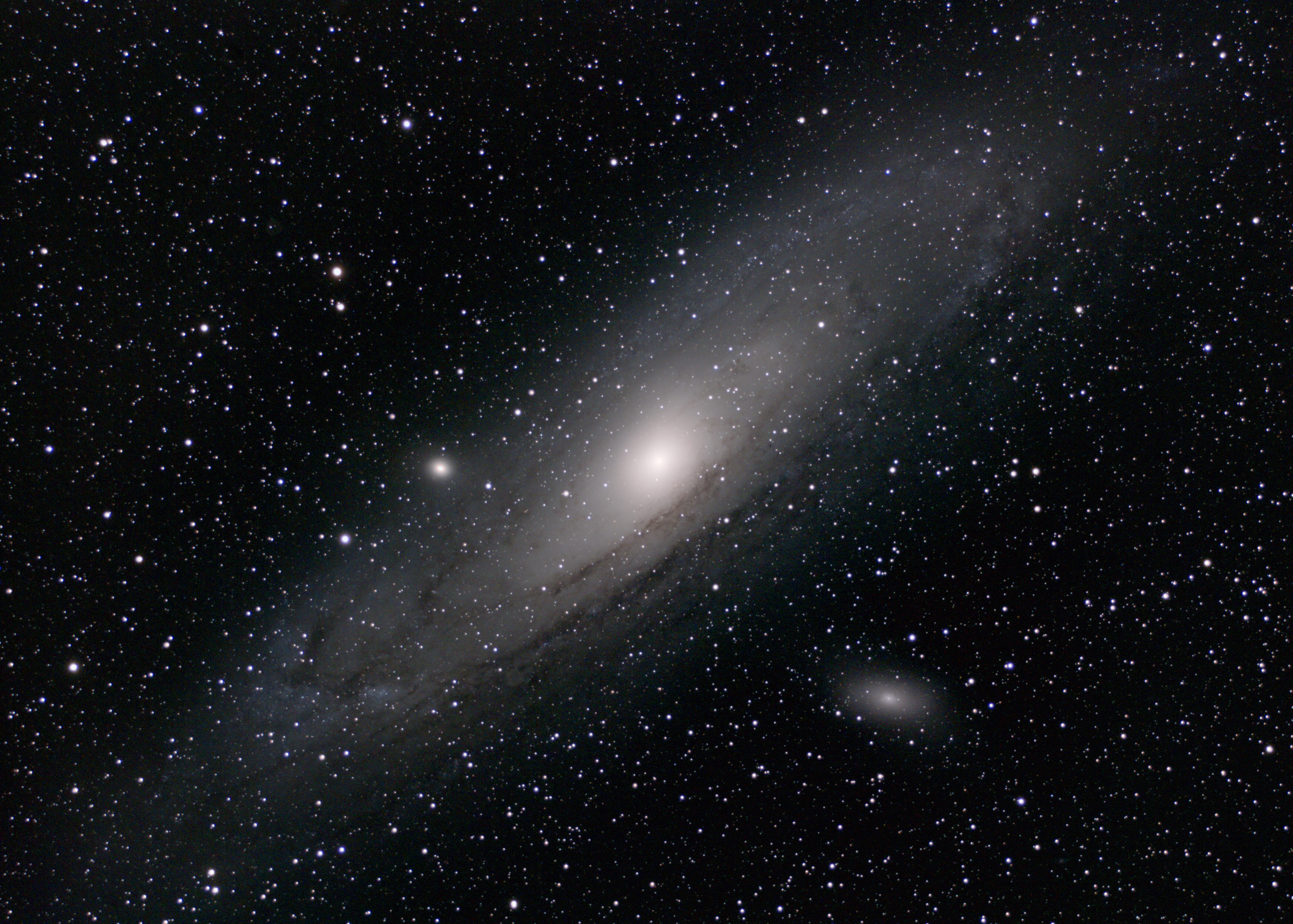 A visible-light image of the Andromeda Galaxy, taken by Torben Hansen.