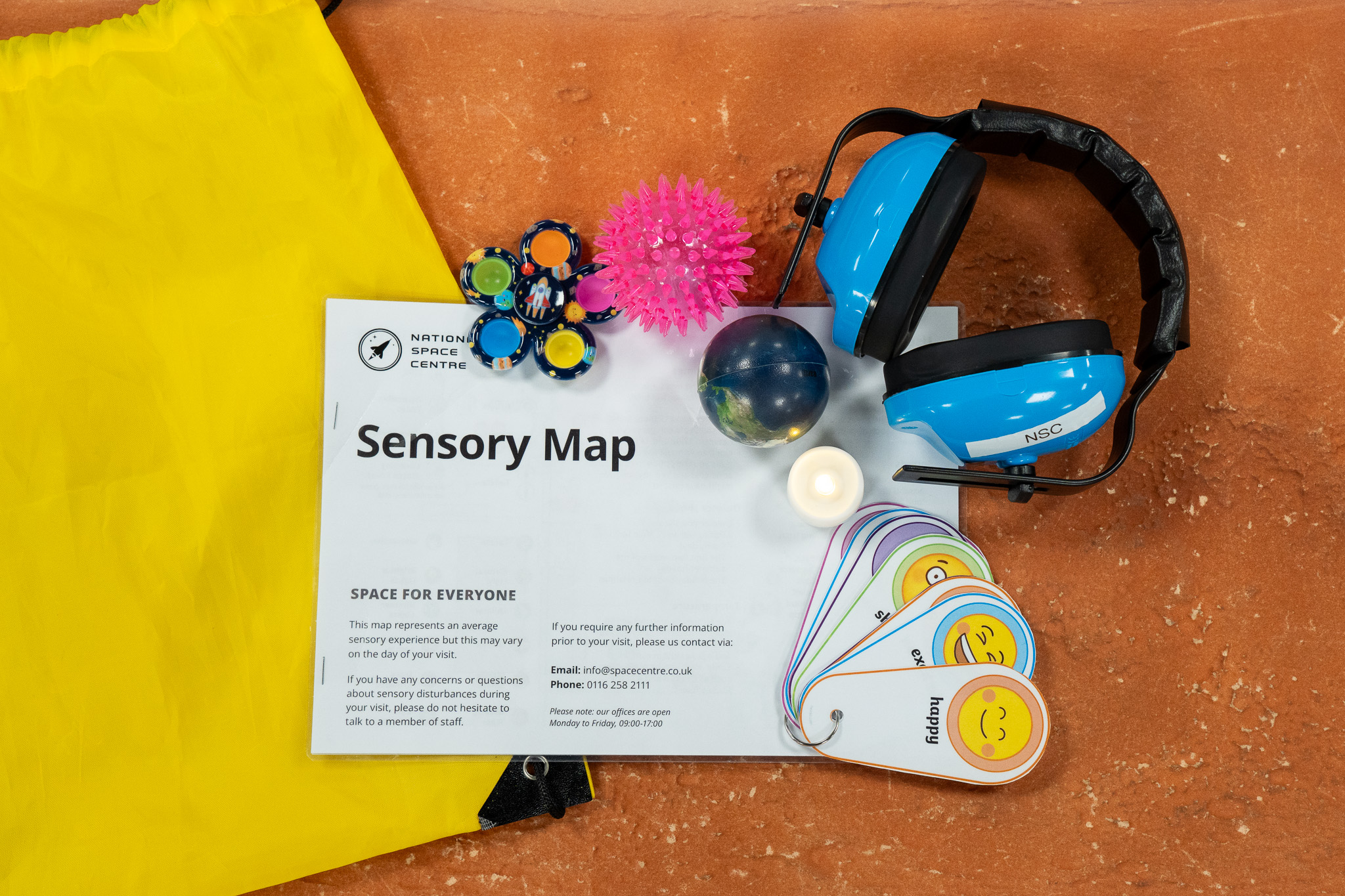 Sensory Bag with ear defenders and other access items
