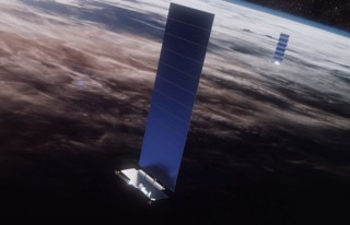 Starlink Satellites. Credit Space X