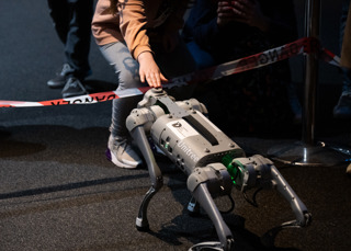 Robot dog at the UK in Space Festival