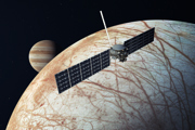 Europa Clipper will orbit Jupiter to study its moon, Europa.