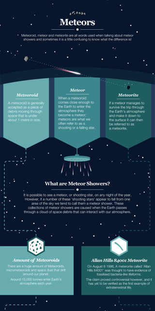 National Space Centre Meteor Shower Guide Half
