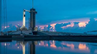 Spacex Falcon 9 Rocket Is Seen On The Launch Pad At Launch Complex 39A At Nasas Kennedy Space Center In Florida 280520 CREDIT Spacex MOD