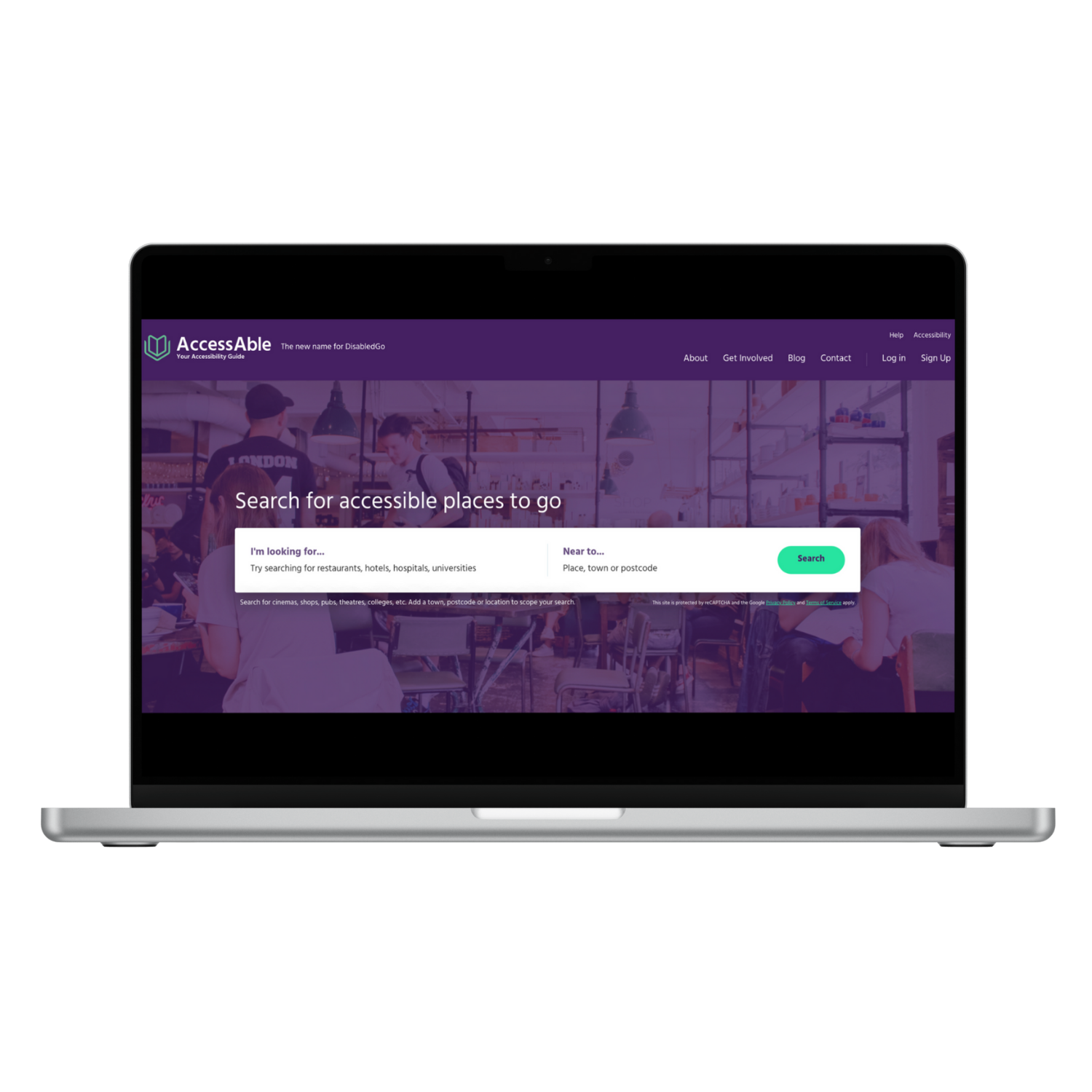 Accessable Homepage On Laptop