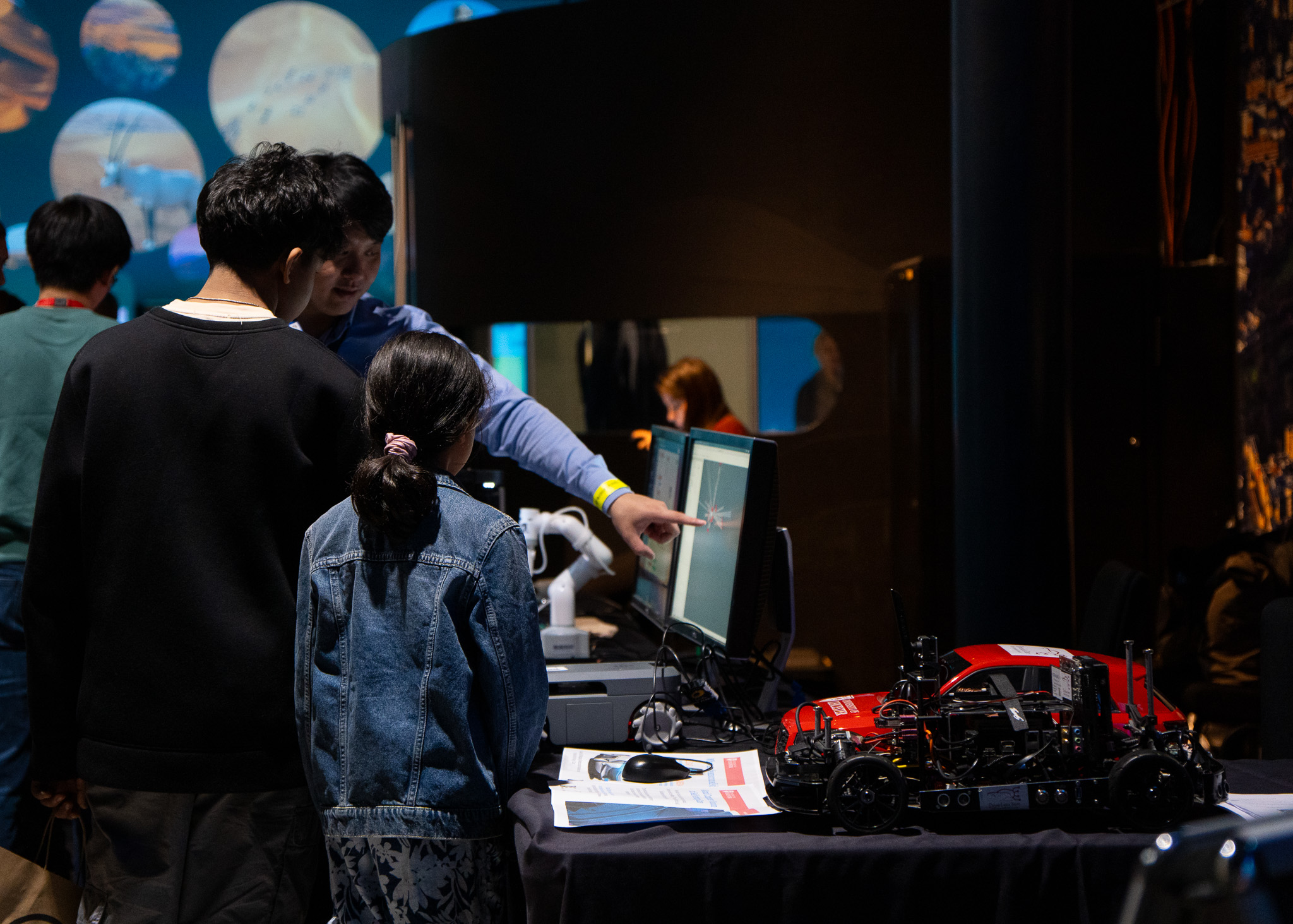 Children in the galleries at UK In Space Festival