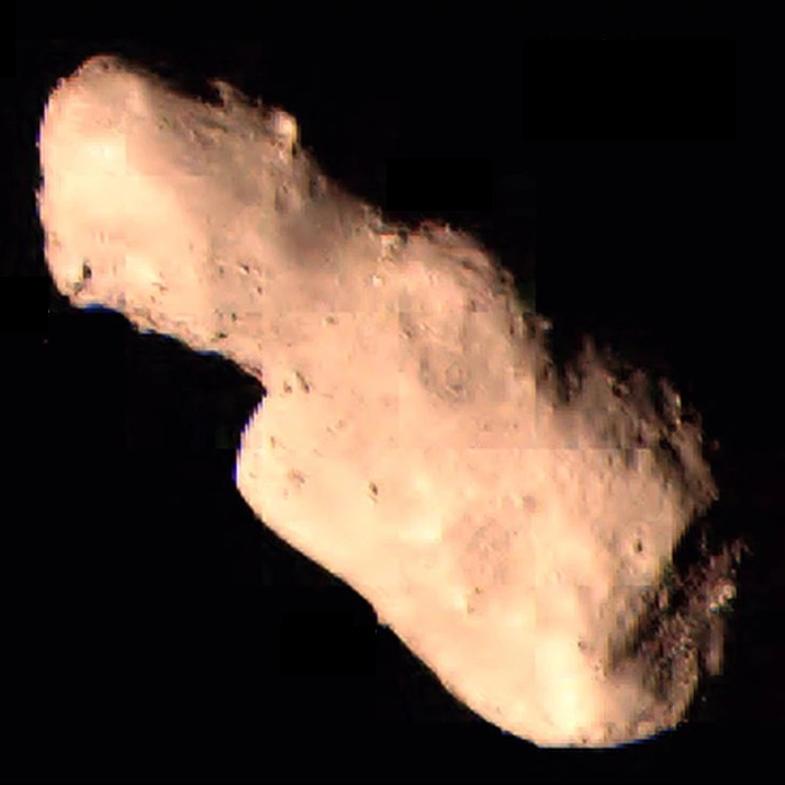Photo of the asteroid Toutatis imaged during Chang'e 2's flyby.