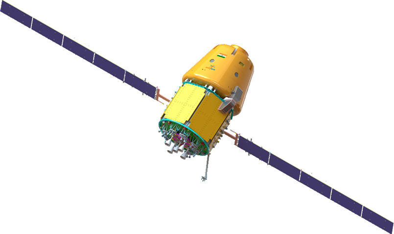 Render of the Gaganyaan crewed spacecraft.