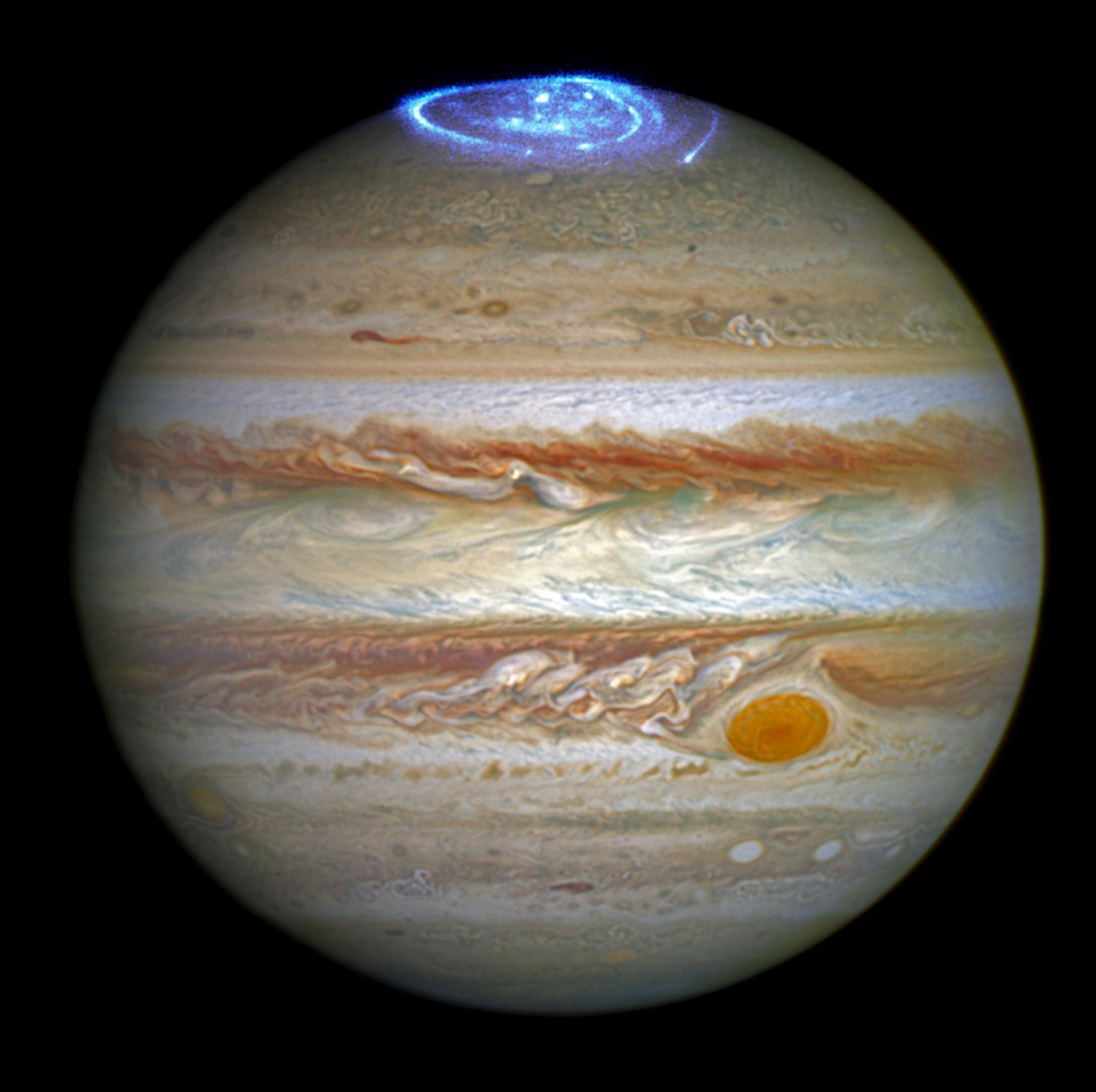 Hubble Captures Vivid Auroras In Jupiter's Atmosphere