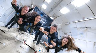 Zero-gravity research flight.