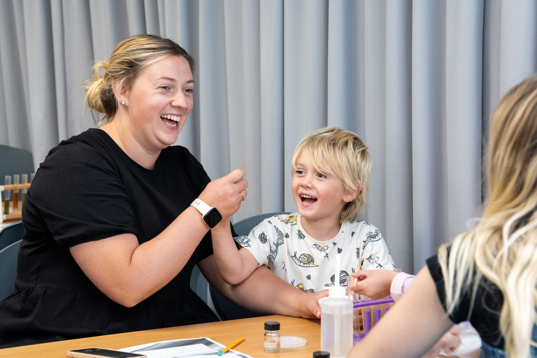 Mother and child enjoying Home Education Day