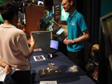 Science Communicator engaging with the public at a Space LATES event 