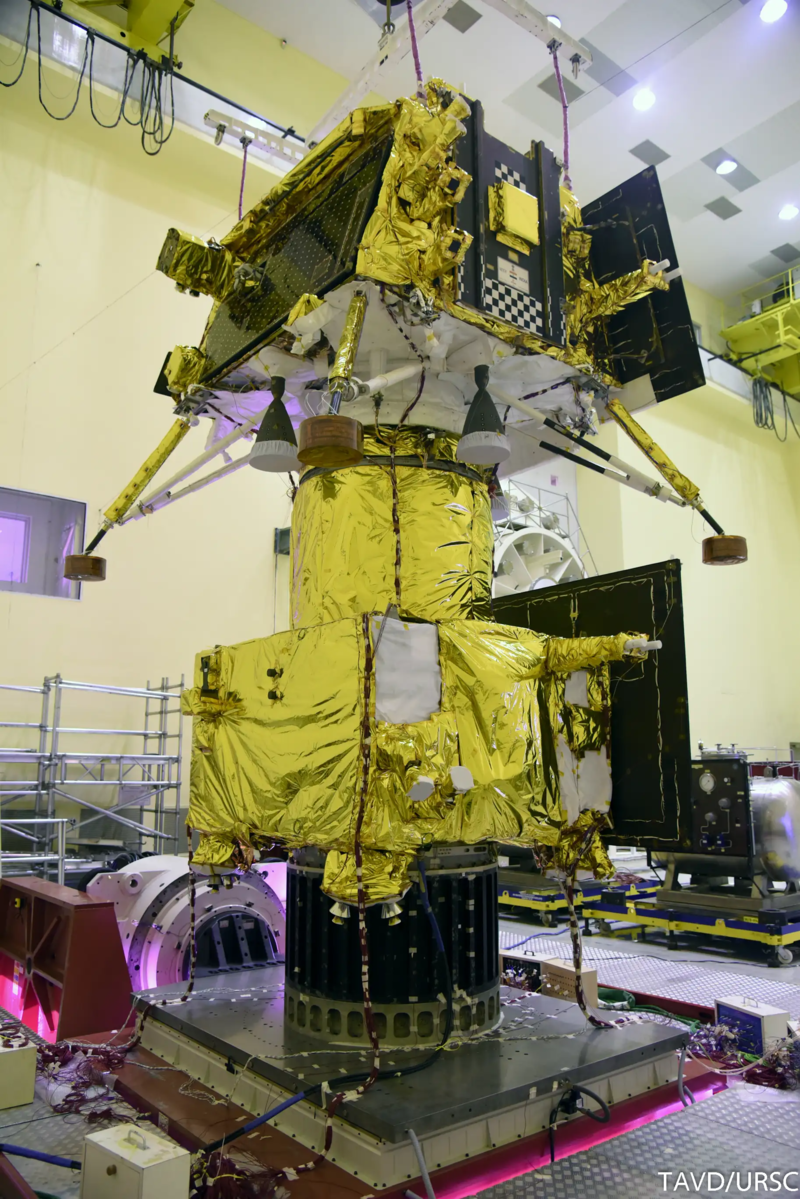 The Chandrayaan-3 Integrated Module undergoing dynamic testing.
